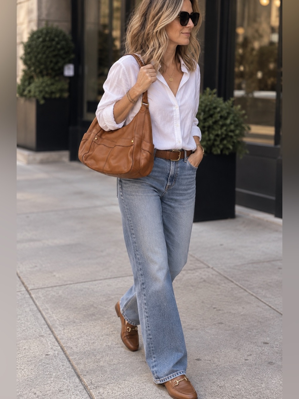 90s vibes Large Vintage leather Jcrew shoulder bag